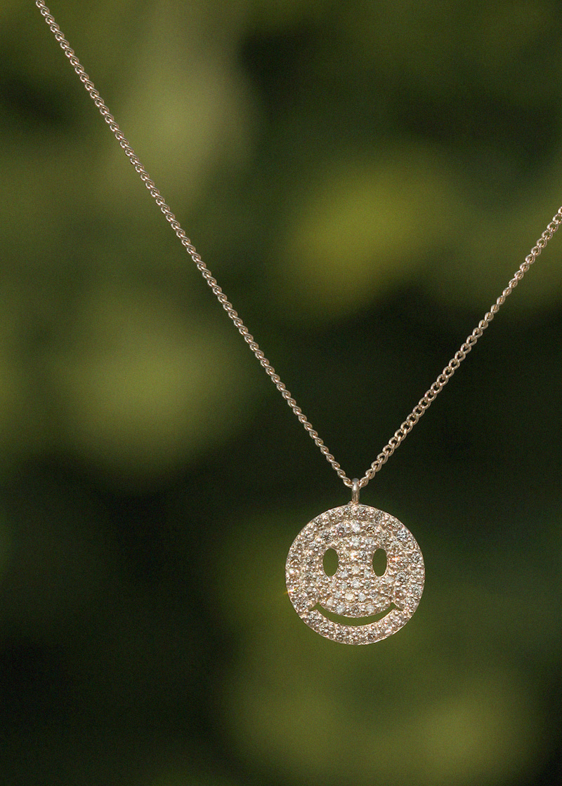 Cognac Diamond Smile Necklace 18K 꼬냑 다이아몬드 스마일 목걸이