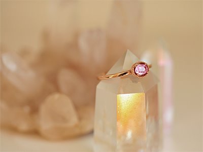 Oval Pink Sapphire Ring 18K 오벌 핑크 사파이어 반지