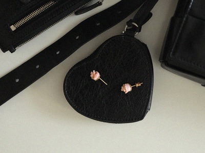 ㆍDesigned by Namheeㆍ Light Pink Coral Earrings 18K 연 핑크 산호(XS) 귀걸이