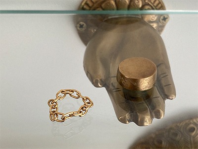 Saseul Chain Ring 18K 사슬 체인 반지
