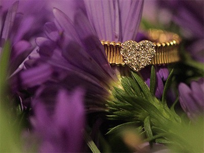 Cognac Diamond Heart Combi Ring 18K 꼬냑 다이아몬드 하트 콤비 반지