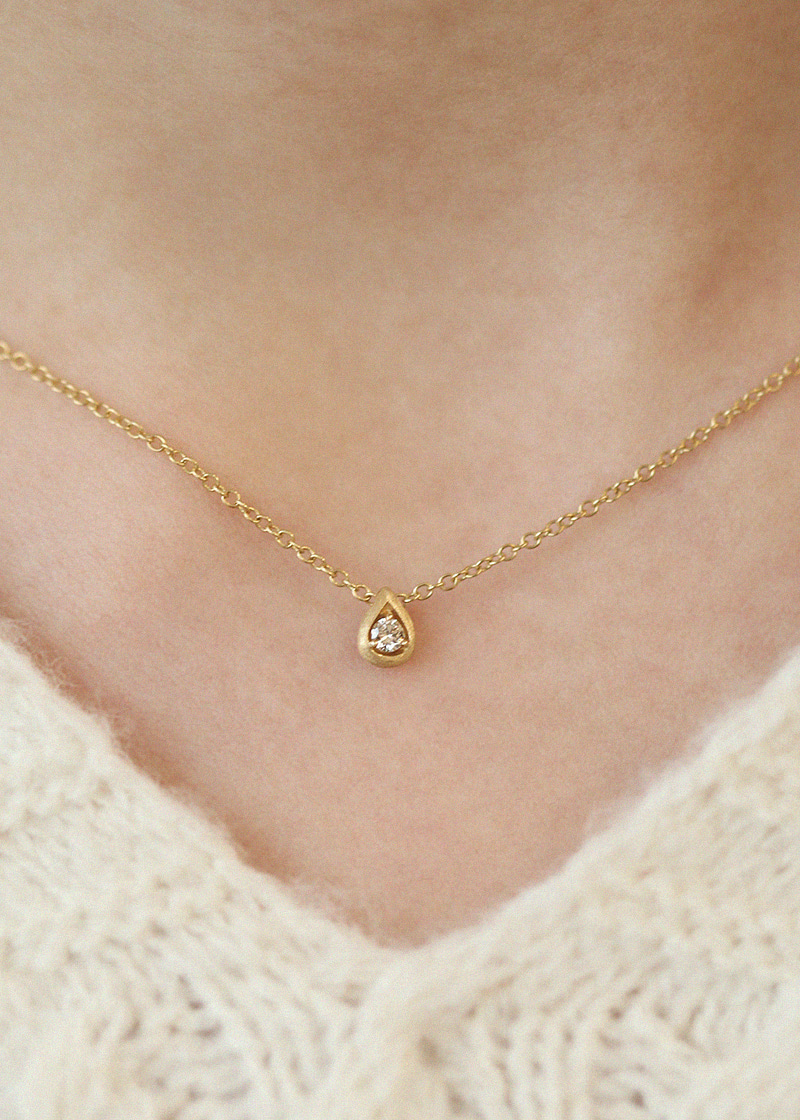 Cognac Diamond Twice Necklace 18K 꼬냑 다이아몬드 트와이스 목걸이