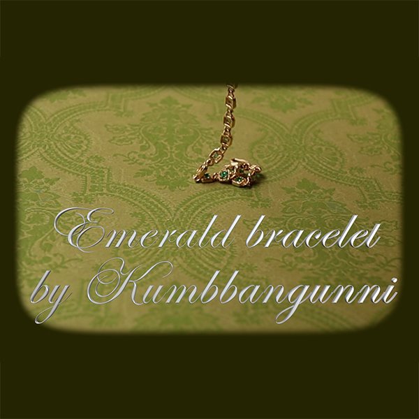 24P Emerald Bracelet 18K 24P 에메랄드 팔찌