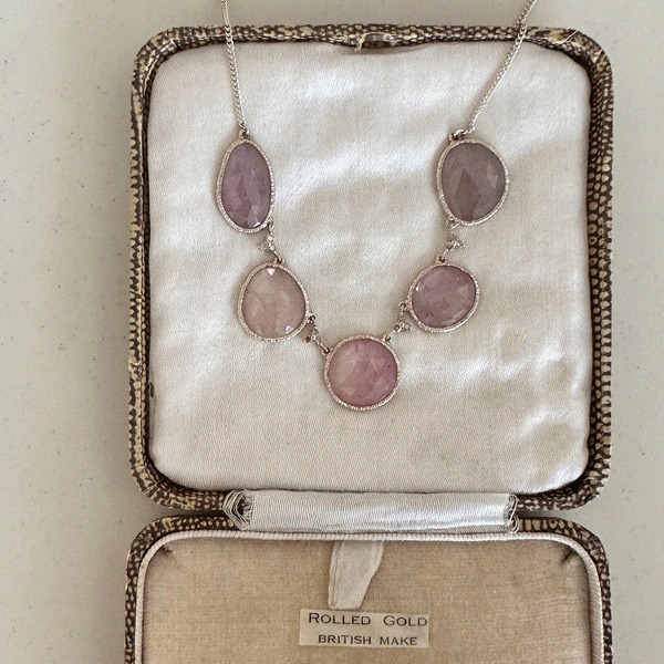 Cognac Diamond, 5P Pink Sapphire Necklace 18K 꼬냑 다이아몬드, 5P 핑크 사파이어 목걸이