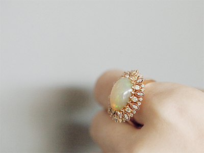 Crystal Opal Ring 18K 크리스탈 오팔 반지