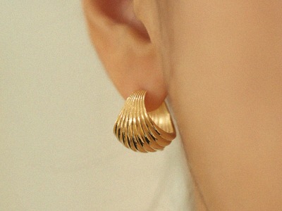 Shellfish One Touch Earrings 18K 조개 원터치 귀걸이