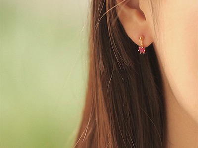 Ruby Fruit Earrings 18K 루비 프룻 귀걸이