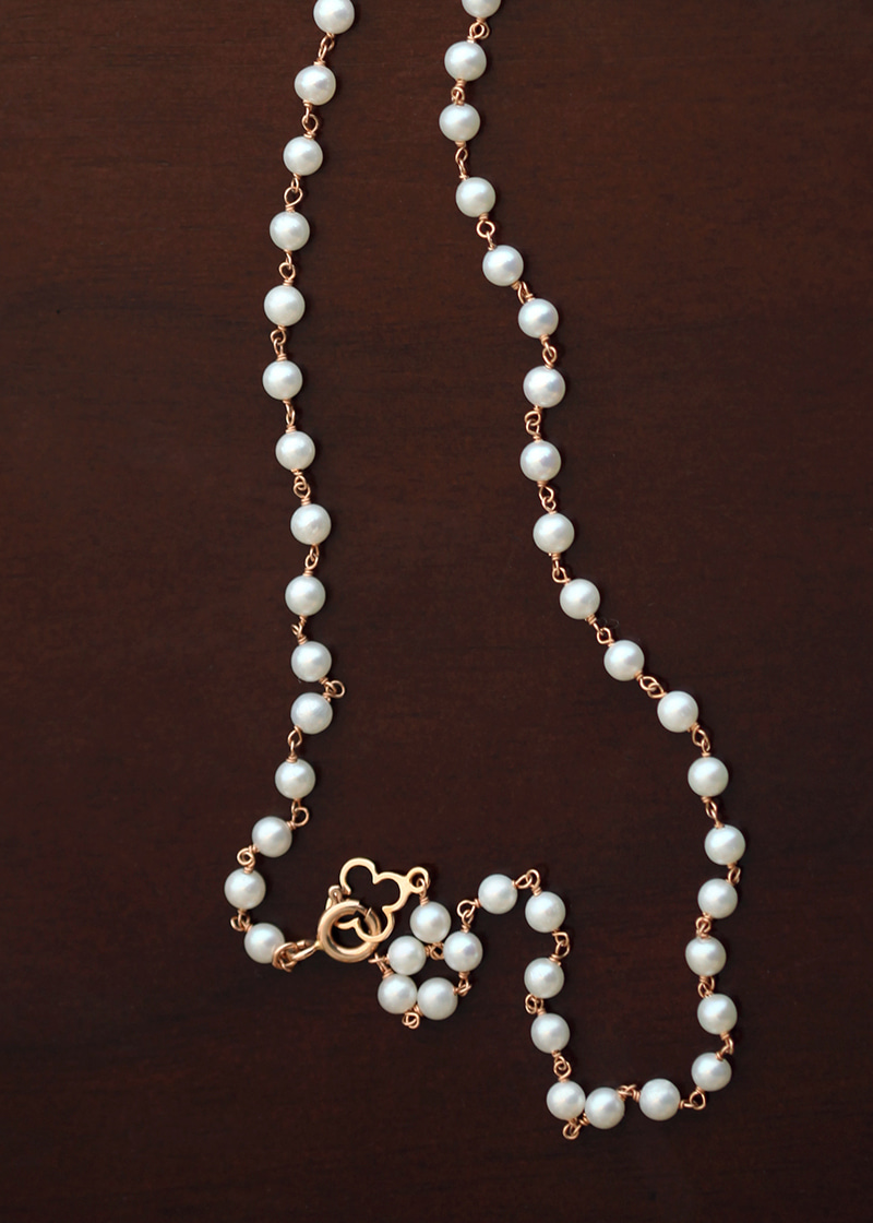 Freshwater Pearl Mimi Long Necklace 18K 담수 진주 미미 롱 목걸이