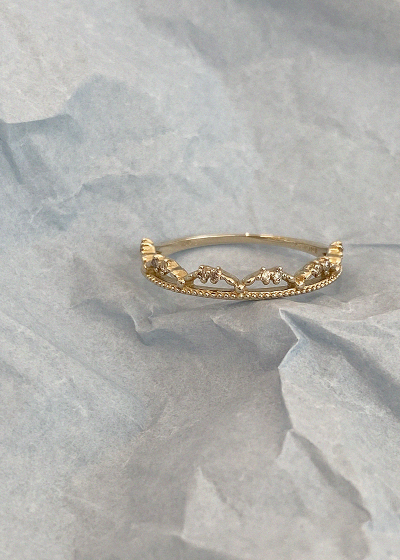 Cognac Diamond Tiara Ring 18K꼬냑 다이아몬드 티아라 반지
